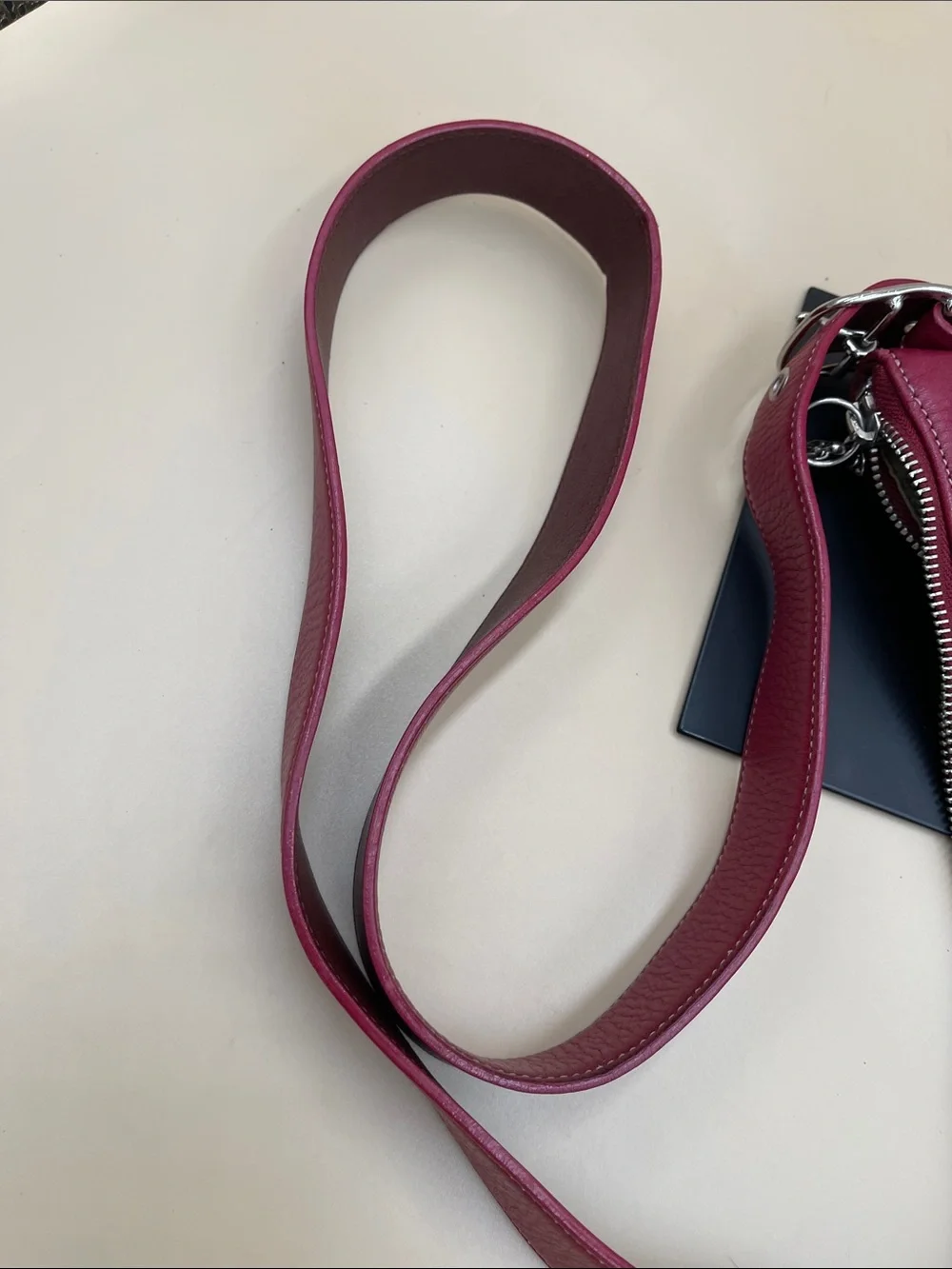 Coach Cherry Red Pebbled Leather Shoulder Bag